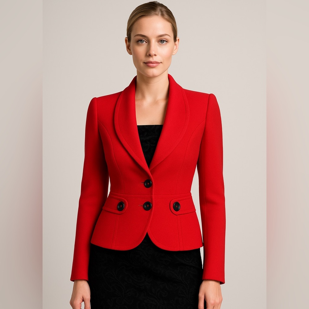 ZELDA Red Tailored Jacket Blazer Size 4